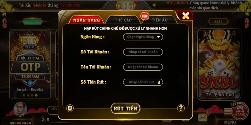 Rút tiền Hitclub là gì?
